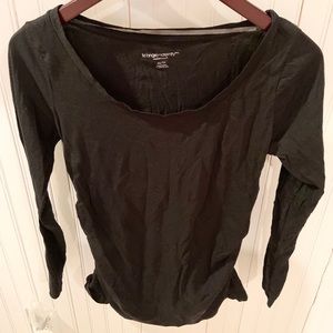 Black long sleeve maternity shirt
